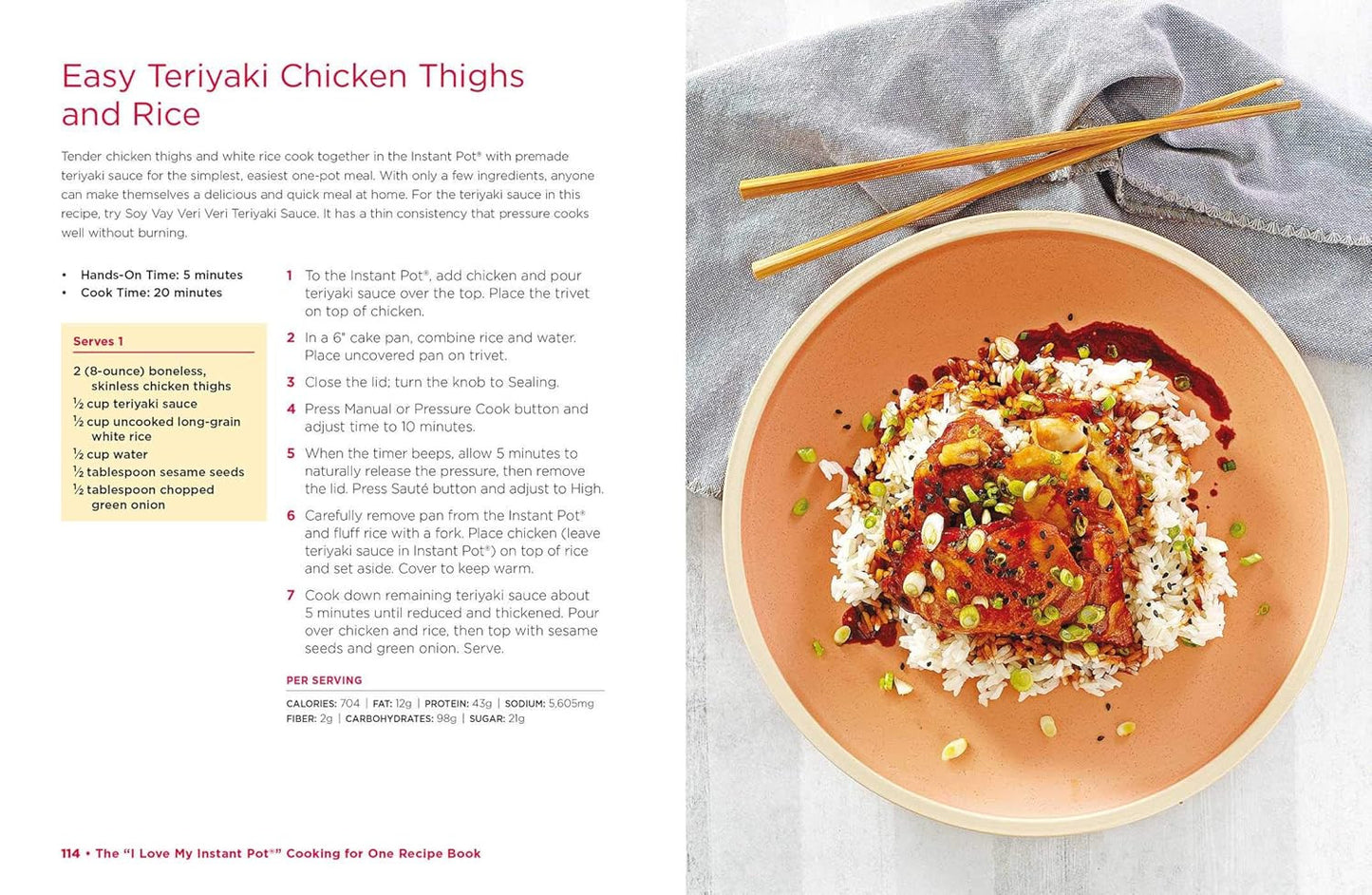 The "I Love My Instant Pot®" Cooking for One Recipe Book: from Chicken and Wild
