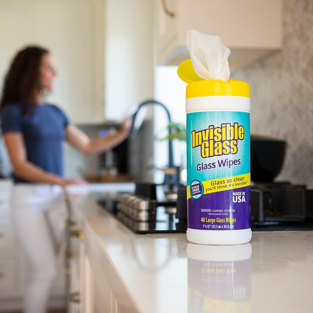 90160 Glass Cleaning Wipes Perfect for Cleaning Mirrors, Windows, and Windshield