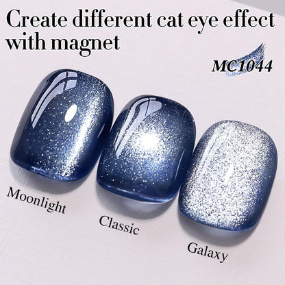 0.5 OZ Cat Eye Gel Polish with Magnet 15ML Holographic Glitter Shimmer Transluce