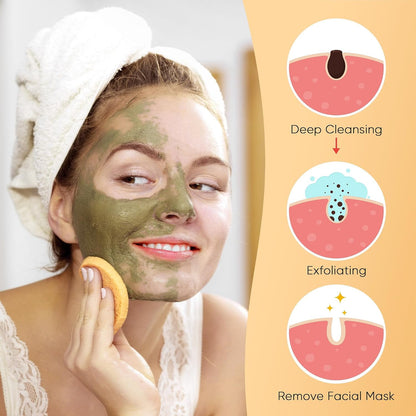 100PCS Compressed Facial Sponges, Cleansing, for Personal Spa Esthetician Use