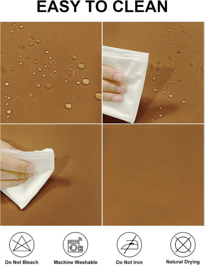 2 Pack Waterproof round Tablecloth, 120 Inch, Stain Resistant and Wrinkle Polyes