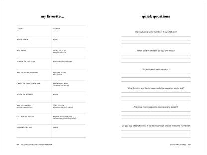 Tell Me Your Life Story, Grandma: a Grandmother’S Guided Journal and Memory Keep