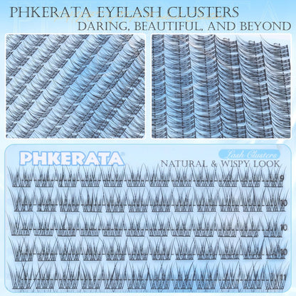 Natural Lash Clusters Wispy Cluster Eyelash Extensions 120 Pcs Individual Lashes