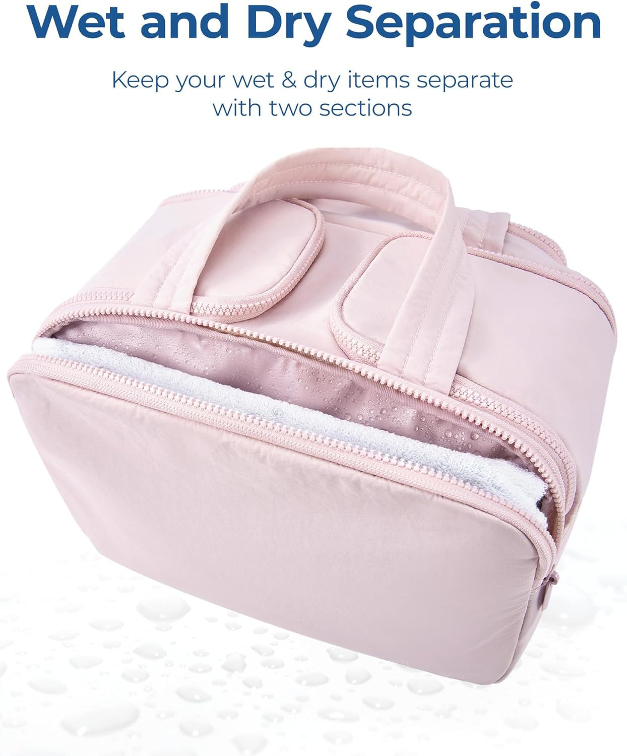 Travel Toiletry Bag, Lightweight Large Wide-Open Travel Bag for Women, Puffy Cos