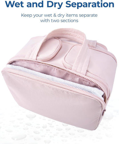 Travel Toiletry Bag, Lightweight Large Wide-Open Travel Bag for Women, Puffy Cos