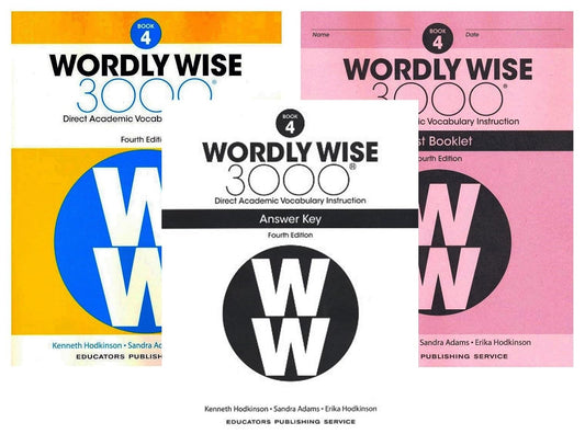 Wordly Wise 3000® 4Th Edition Grade 4 SET -- Student Book, Test Booklet and Answ