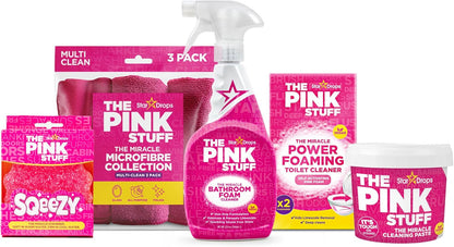 - the Pink Stuff Bathroom Cleaning Kit – Cleaning Paste, Bathroom Foam Spray, To