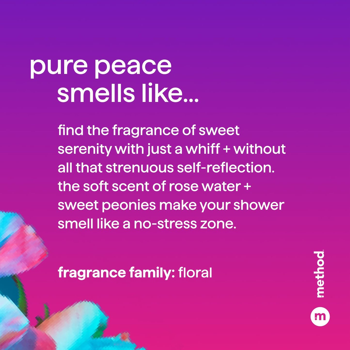 Volumizing Shampoo, Pure Peace with Rose, Peony, and Pink Sea Salt Scent Notes,