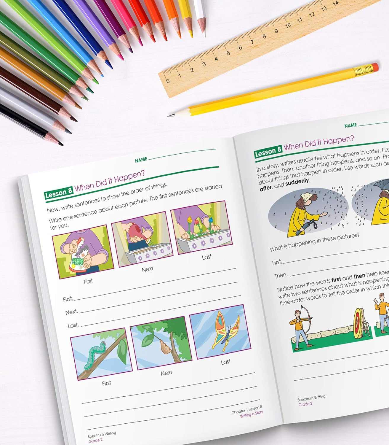 Spectrum Writing Workbook Grade 2, Ages 7 to 8, Second Grade Writing Workbook, I