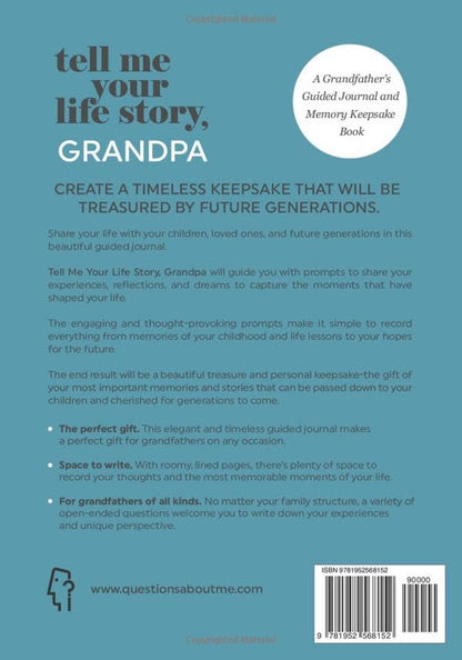 Tell Me Your Life Story, Grandpa: a Grandfather’S Guided Journal and Memory Keep