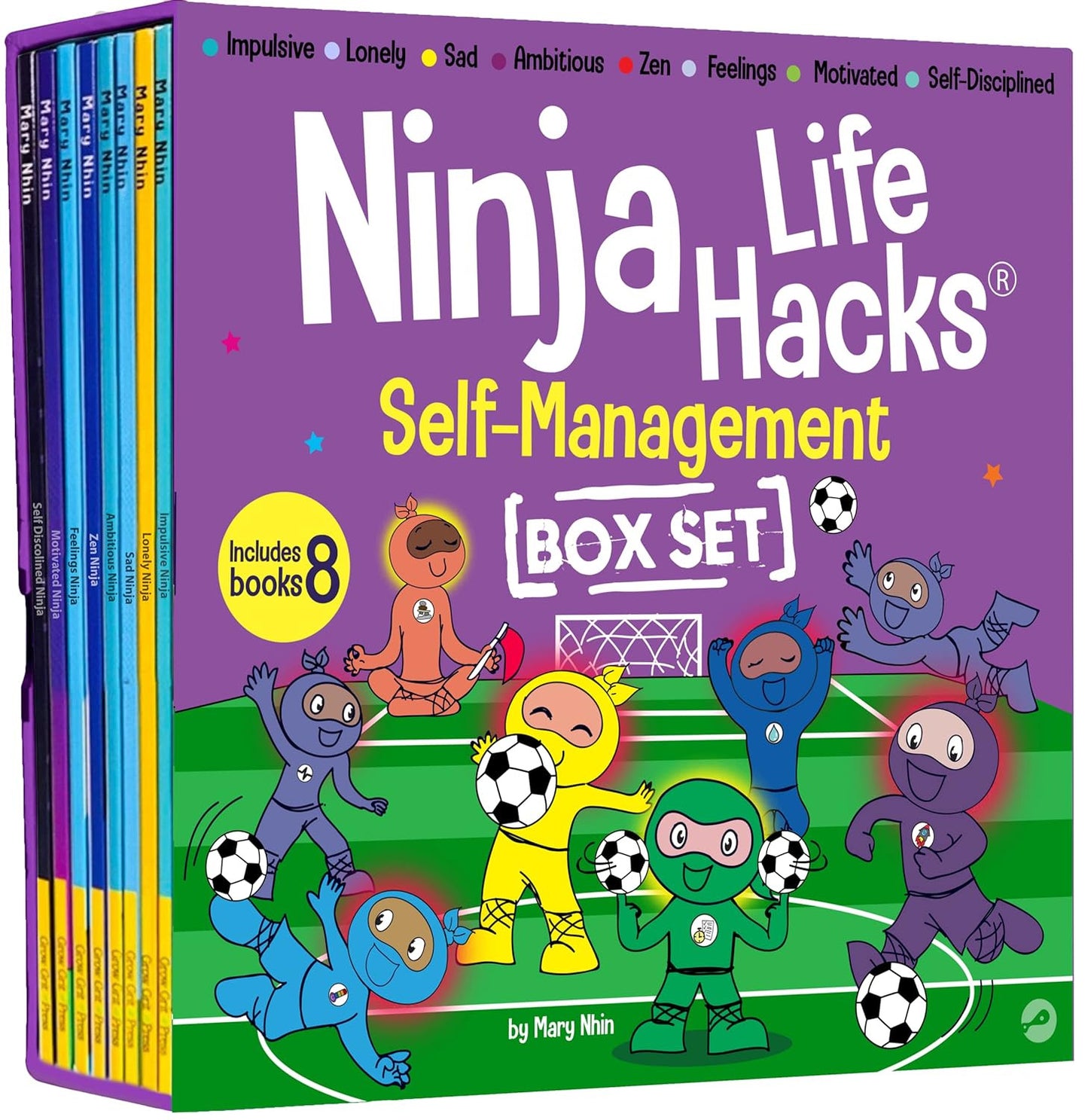 Ninja Life Hacks Self Management 8 Book Box Set (Books 33-40: Impulsive, Lonely,