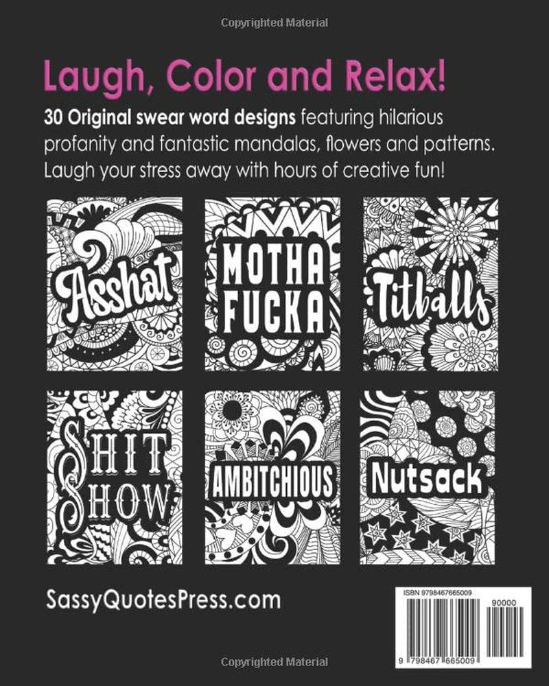 Swear Word Coloring Book for Women: Cuss and Color Midnight Edition: Funny Offen