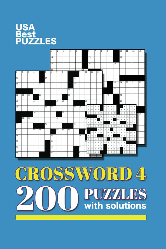 USA Best Crosswords 4: 200 Puzzles Easy to Hard for Adults with Solutions