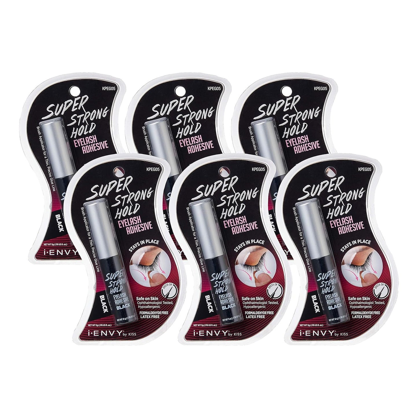 Super Strong Hold Eyelash Adhesive, Waterproof, 48-Hour Long-Lasting Lash Glue,