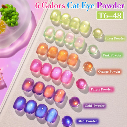 0.5 OZ Cat Eye Gel Polish with Magnet 15ML Holographic Glitter Shimmer Transluce