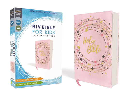 NIV, Bible for Kids, Flexcover, Pink/Gold, Red Letter, Comfort Print: Thinline E