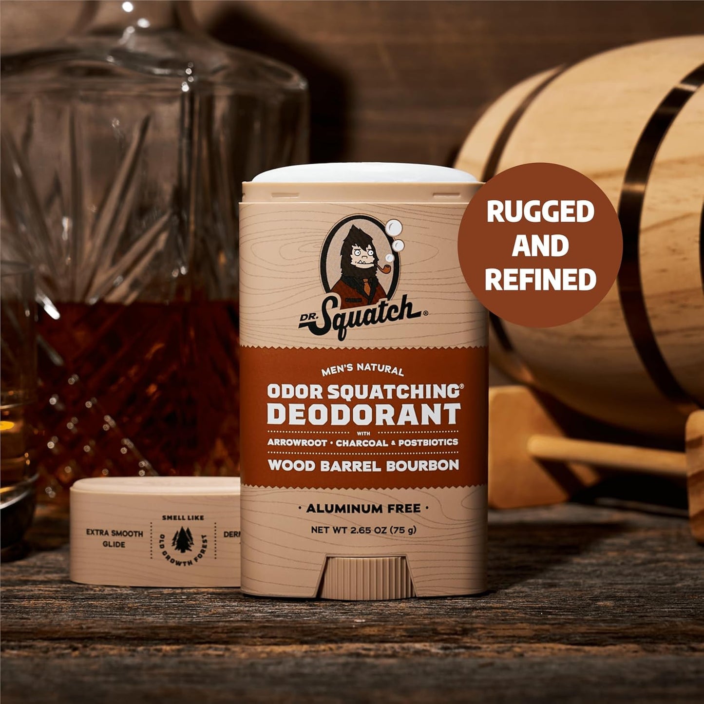 Natural Deodorant for Men 3 Pack Wood Barrel Bourbon – Odor-Squatching Men'S Deo