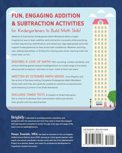 Addition and Subtraction Kindergarten Math Workbook: 100 Fun Activities to Build