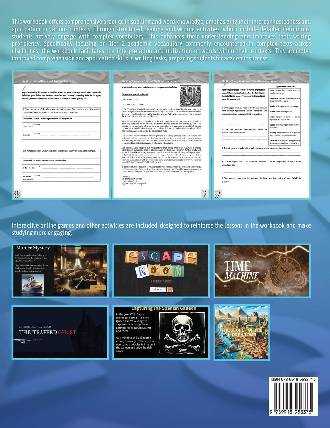 Spelling High School Workbook Grades 9-10: Vocabulary and Writing Practice with