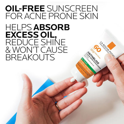 Anthelios Clear Skin Sunscreen Dry Touch SPF 60, Oil Free Sunscreen for Face, Oi