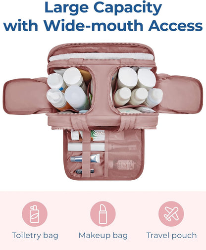 Travel Toiletry Bag, Lightweight Large Wide-Open Travel Bag for Women, Puffy Cos