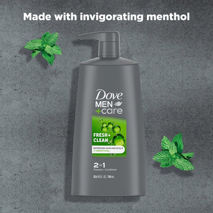 2-In-1 Shampoo and Conditioner Fresh and Clean 4 Count Nourishes and Invigorates