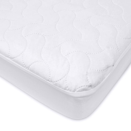 Waterproof Fitted Crib Mattress Protector 52" X 28" - Quilted, Noiseless, Soft &