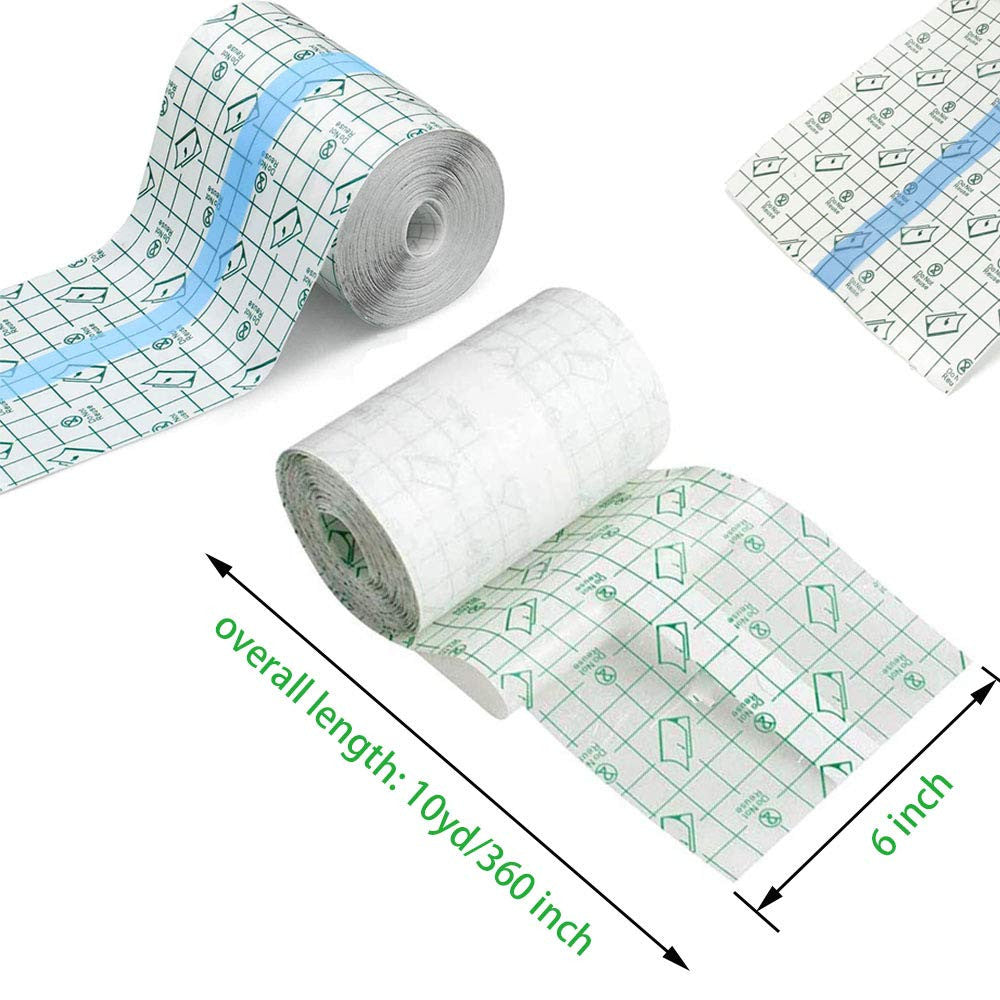 Tattoo Aftercare Bandage Roll 6"X10 Yard - Waterproof Transparent Film for Initi