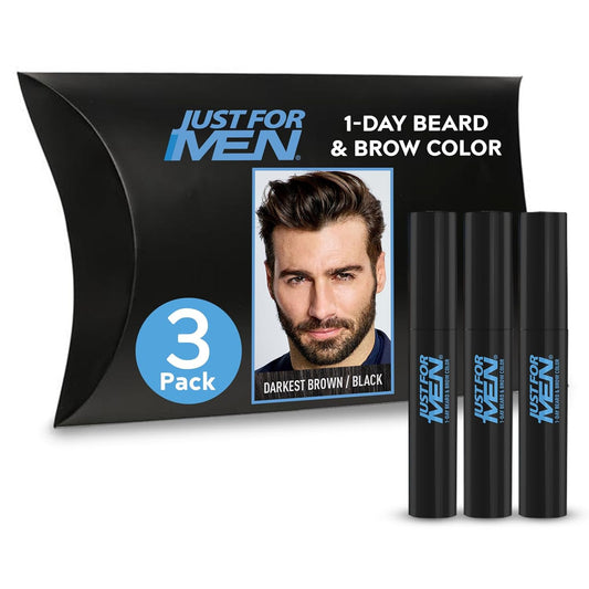 1-Day Beard & Brow Color, Temporary Color for Beard and Eyebrows, for a Fuller,