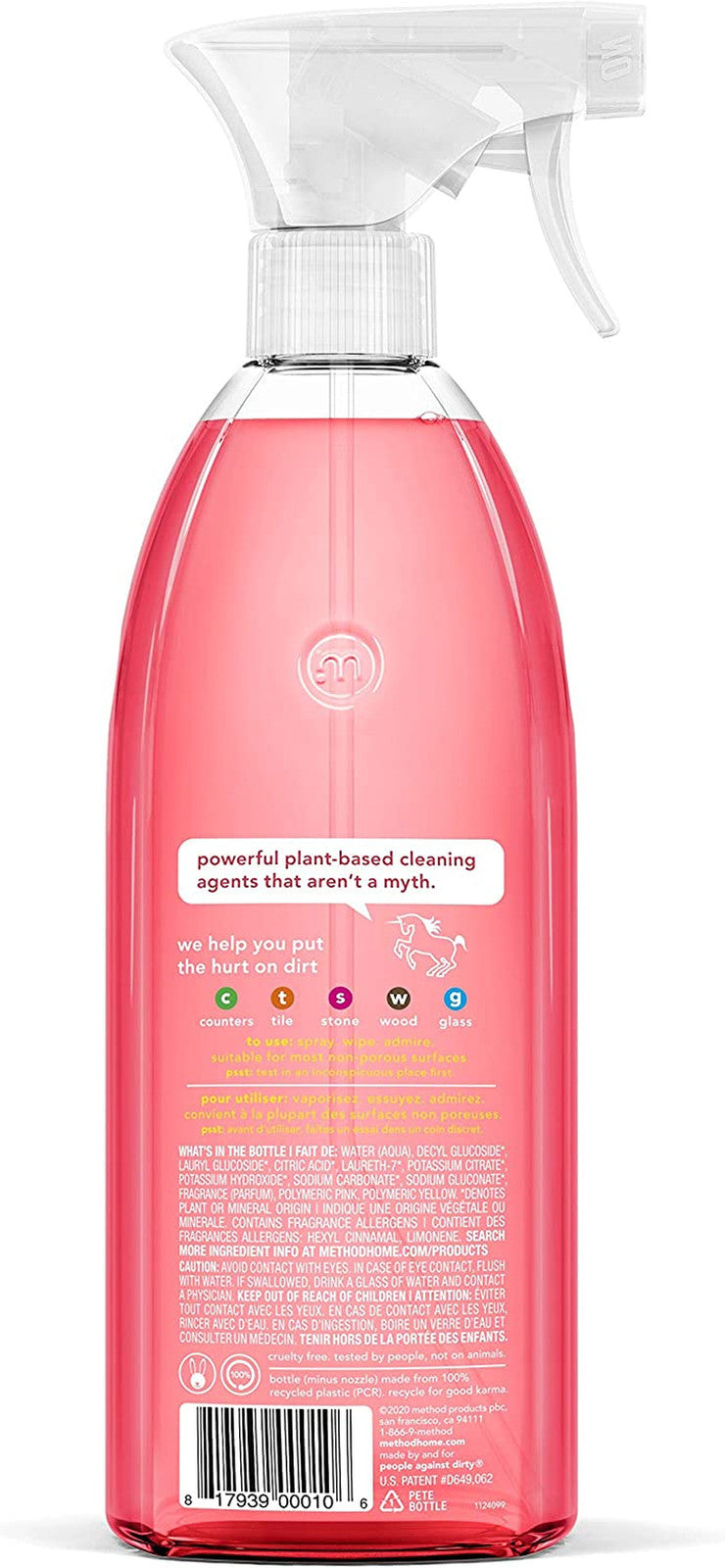 All-Purpose Cleaner Spray, Pink Grapefruit, Plant-Based and Biodegradable Formul