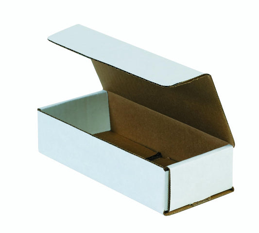 White Corrugated Cardboard Mailing Boxes, 7 1/2 X 3 1/4 X 1 3/4 Inches, Pack of