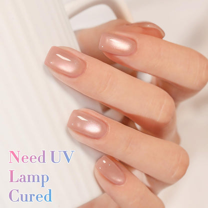 0.5 OZ Cat Eye Gel Polish with Magnet 15ML Holographic Glitter Shimmer Transluce