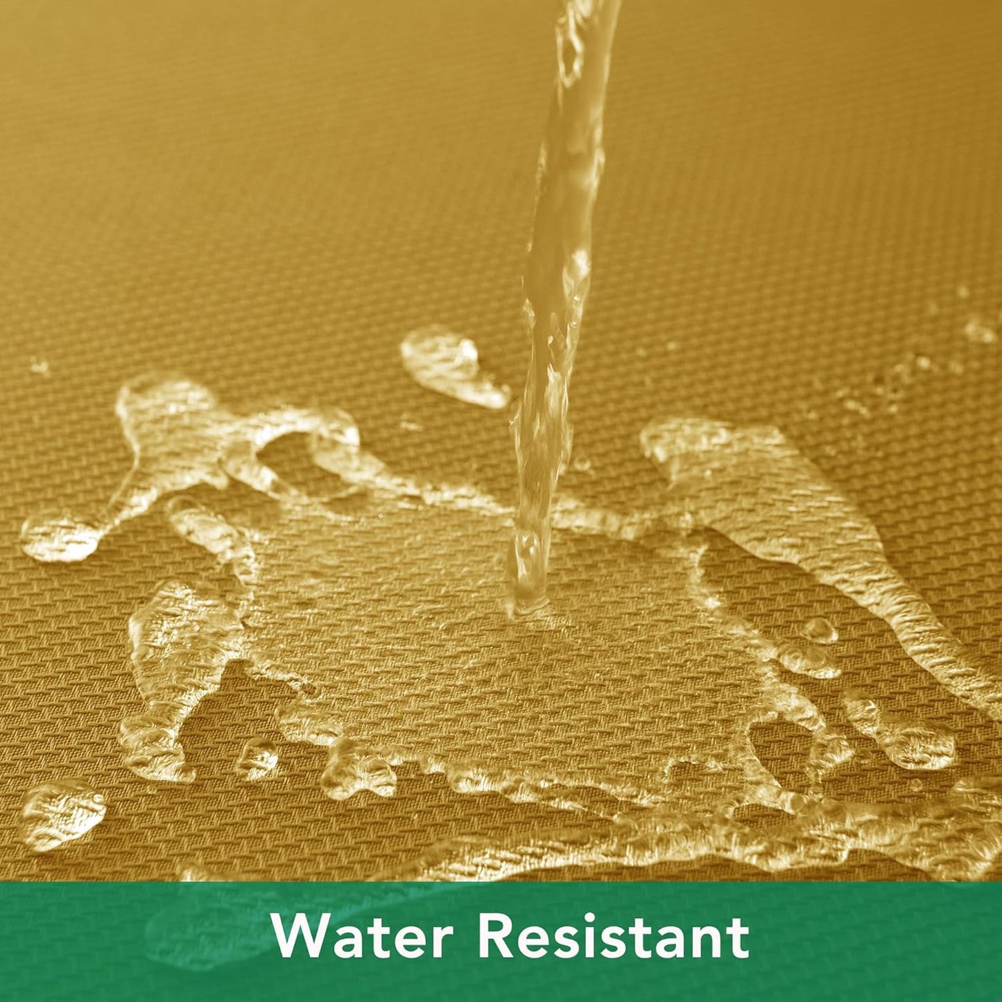 Textured Fabric round Christmas Table Cloths 108", Gold Water Resistant Table Co