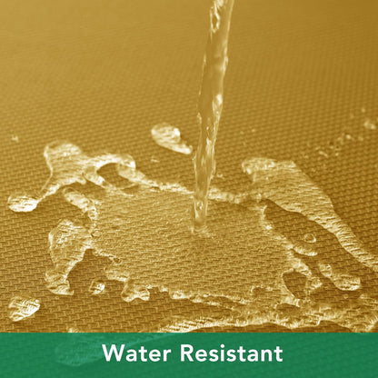 Textured Fabric round Christmas Table Cloths 108", Gold Water Resistant Table Co