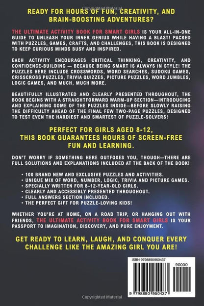 The Ultimate Activity Book for Smart Girls: Tricky Brain Teasers, Mind Games and