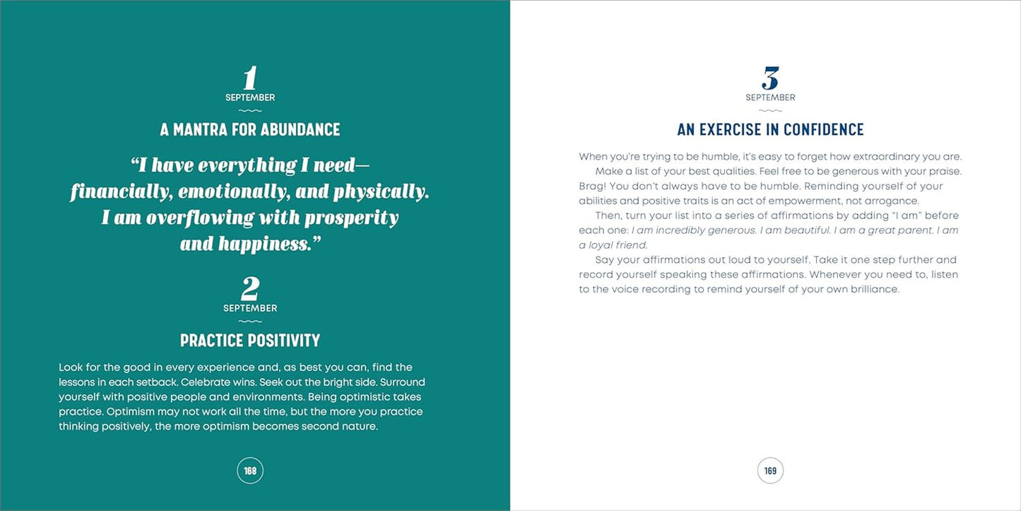 A Year of Positive Thinking: Daily Inspiration, Wisdom, and Courage, a Guide to