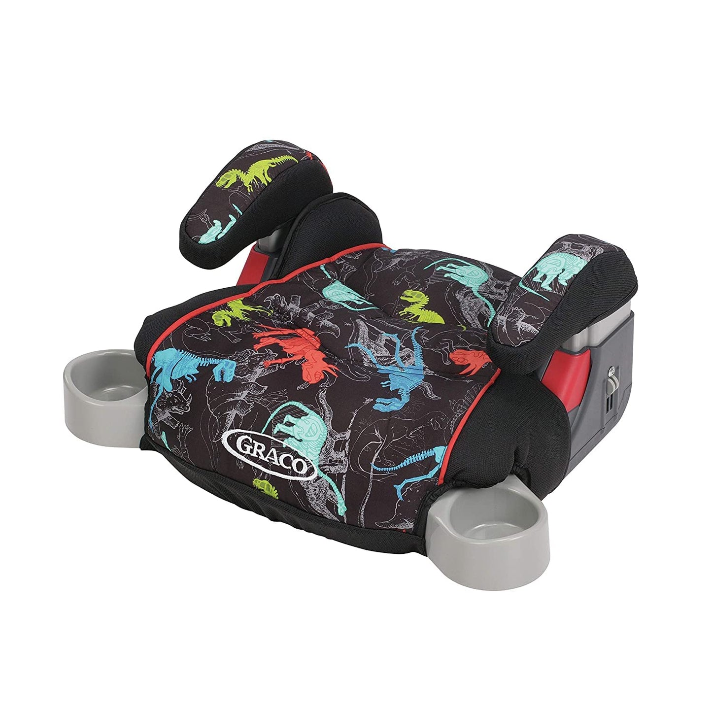 Turbobooster Backless Booster Car Seat, Dinorama, for Ages 4-10, 40-100 Pounds, up to 57 Inches Tall