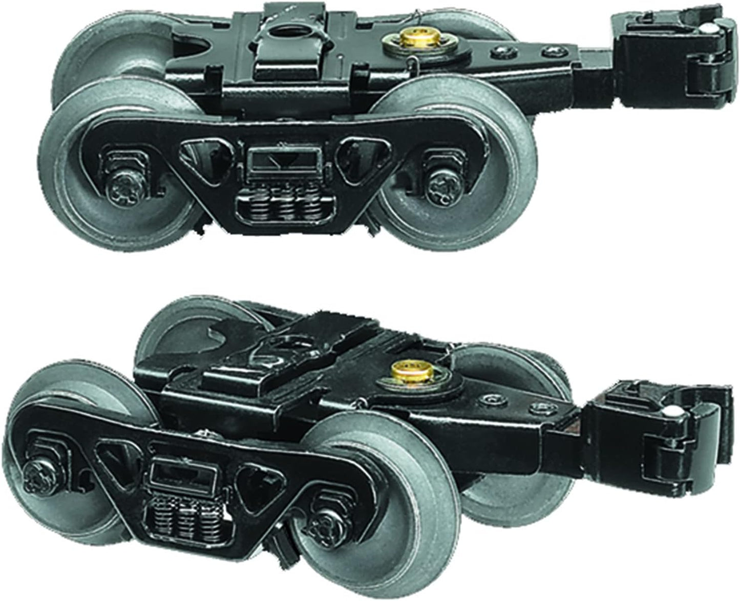 O Gauge Diecast Metal Sprung Trucks with Rotating Bearing Caps Model Train Parts Accessory