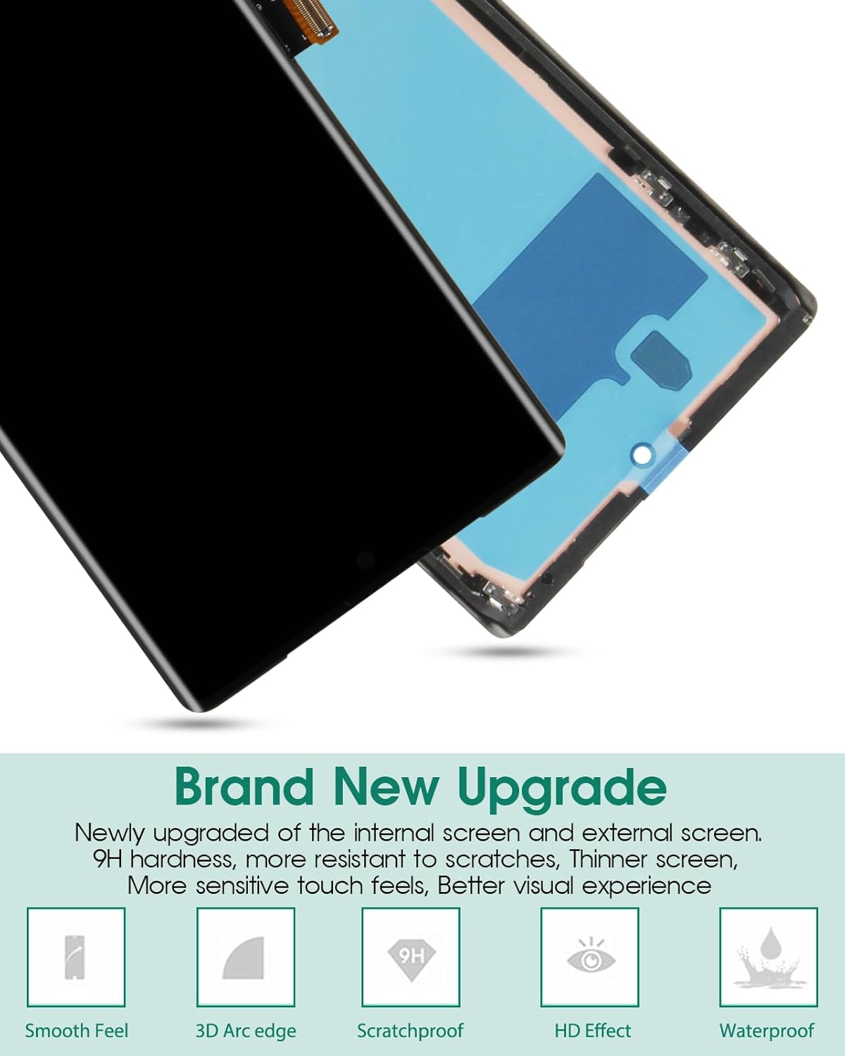 OLED for Google Pixel 6 Pro Screen Replacement for Google Pixel 6 Pro LCD Digitizer Repair Kits for Google Pixel 6 Pro GLUOG G8VOU Touch Screen Display Assembly Replacement with Frame(Black)