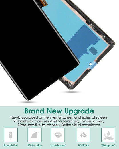 OLED for Google Pixel 6 Pro Screen Replacement for Google Pixel 6 Pro LCD Digitizer Repair Kits for Google Pixel 6 Pro GLUOG G8VOU Touch Screen Display Assembly Replacement with Frame(Black)