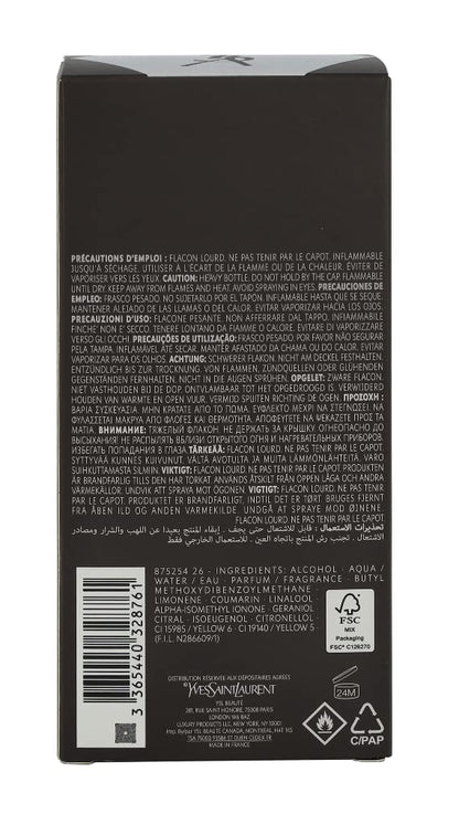 Yves Saint Laurent La Nuit De L'Homme by Yves Saint Laurent for Men - 3.3 oz EDT Spray