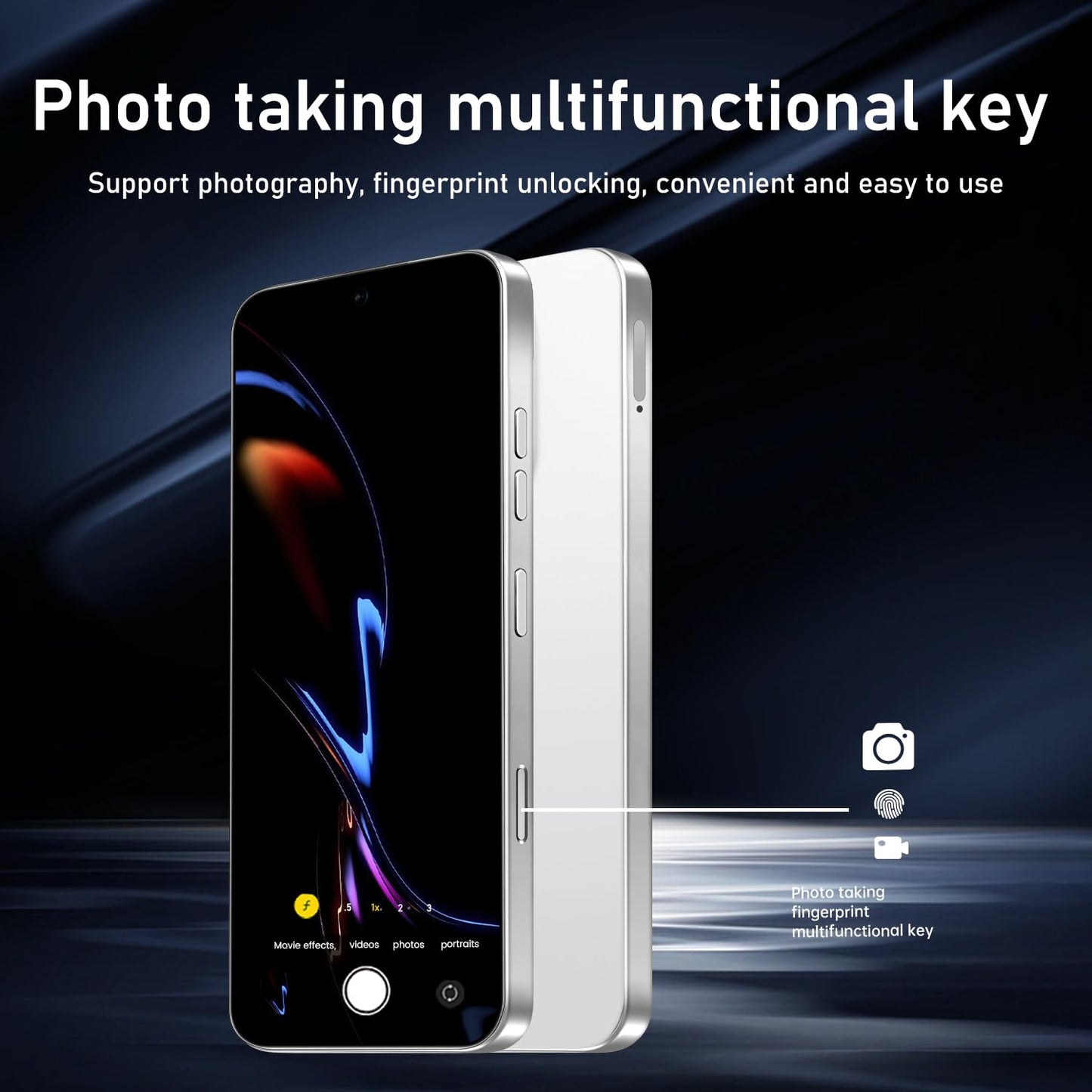 16PROMA X 16GB+1TB 6.99" HD Screen Smartphone Unlocked Cell Phone,Battery 7000mAh Unlocked The Phone, Android 14 Fingerprint Button Unlock/GPS/Dual SIM/5G/Face ID(Desert Titanium)
