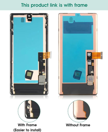 OLED for Google Pixel 6 Pro Screen Replacement for Google Pixel 6 Pro LCD Digitizer Repair Kits for Google Pixel 6 Pro GLUOG G8VOU Touch Screen Display Assembly Replacement with Frame(Black)