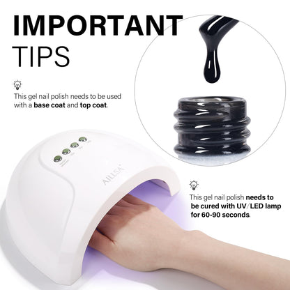 AILLSA Milky Pink Nude Gel Nail Polish, 15ml Translucent Soak Off UV LED Light Cure Gel Polish, Long Lasting for French Nail Art Salon DIY Manicure at Home