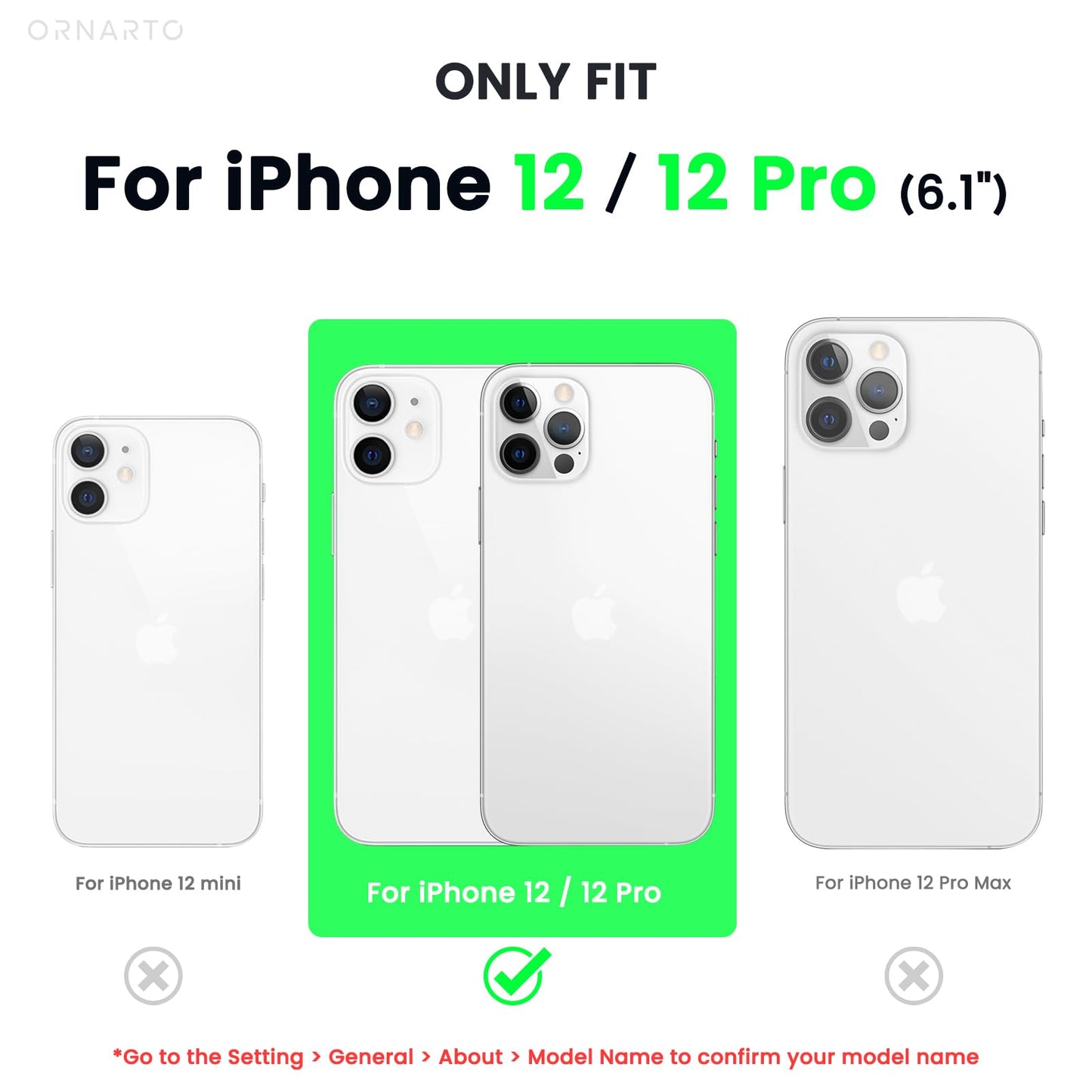 ORNARTO Compatible with iPhone 12 Case, Compatible with iPhone 12 Pro Case, Slim Liquid Silicone 3 Layers Full Covered Soft Gel Rubber Phone Case Cover 6.1 inch-White