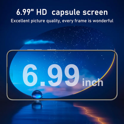 16PROMA X 16GB+1TB 6.99" HD Screen Smartphone Unlocked Cell Phone,Battery 7000mAh Unlocked The Phone, Android 14 Fingerprint Button Unlock/GPS/Dual SIM/5G/Face ID(Desert Titanium)