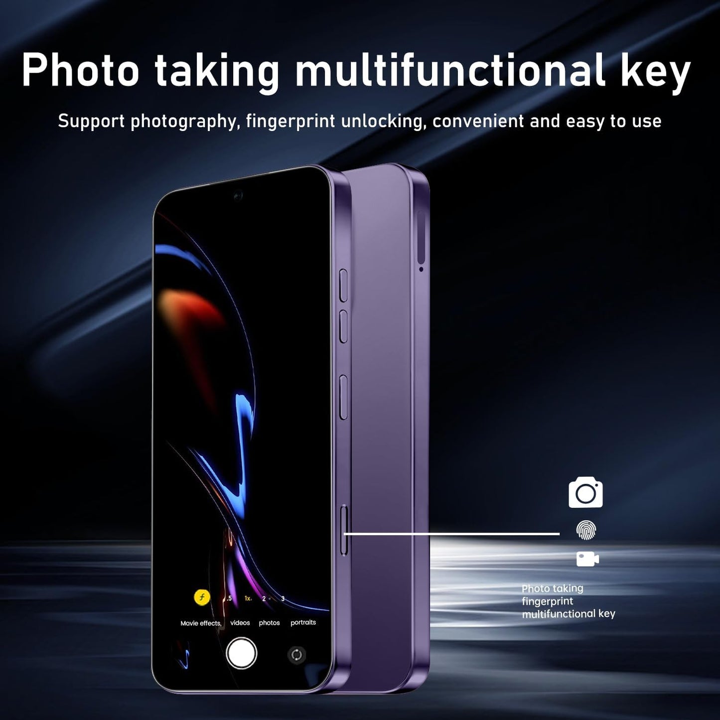 16PROMA X 16GB+1TB 6.99" HD Screen Smartphone Unlocked Cell Phone,Battery 7000mAh Unlocked The Phone, Android 14 Fingerprint Button Unlock/GPS/Dual SIM/5G/Face ID(Desert Titanium)