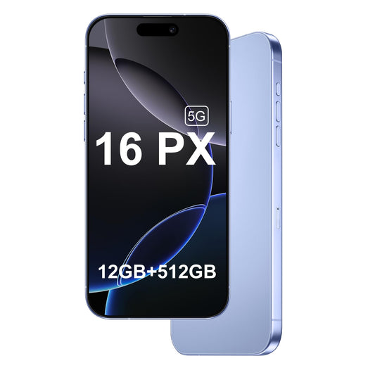 16 PX Unlocked 5G CellPhones 2025 Android 13 Smartphone with snapdragon8cen2 Processor 12GB+512GB 10-Core 6.9" HD Screen 40MP+108MPCamera 6800 mAh Cellphone with 5G Dual SIM(Greener)