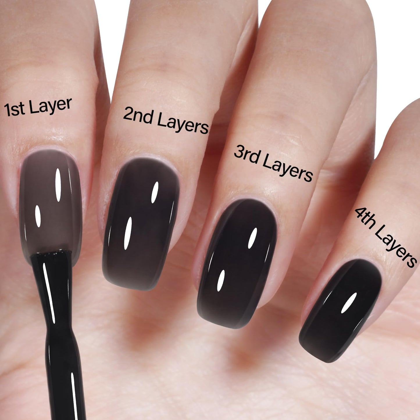 AILLSA Milky Pink Nude Gel Nail Polish, 15ml Translucent Soak Off UV LED Light Cure Gel Polish, Long Lasting for French Nail Art Salon DIY Manicure at Home