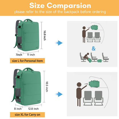 Taygeer Travel Backpack for Women, Carry On Backpack with USB Charging Port & Shoe Pouch, TSA 15.6inch Laptop Mochila Flight Approved, Nurse Bag Casual Daypack for Weekender Business Hiking, Pink